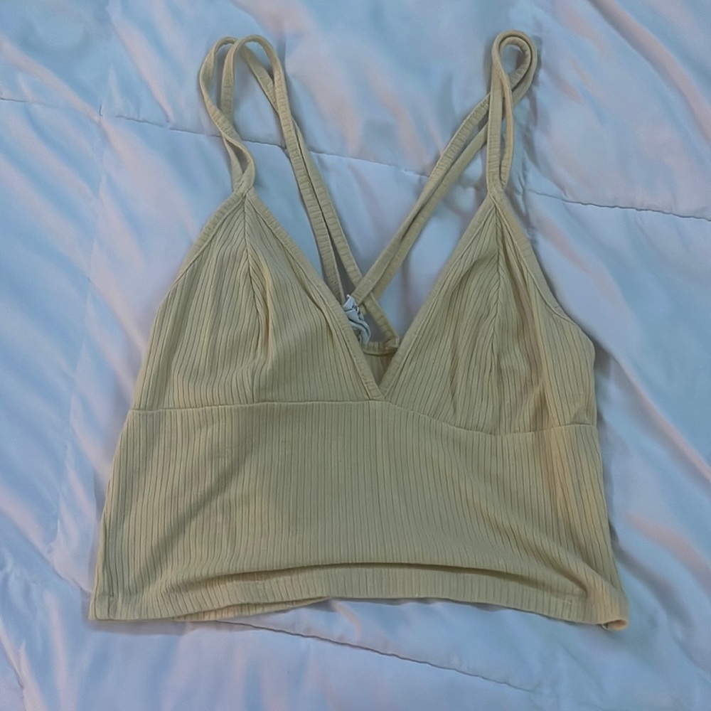 yellow tank top